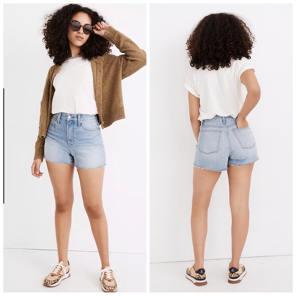 •MADEWELL• The Curvy Perfect Jean Short in Baylis Wash